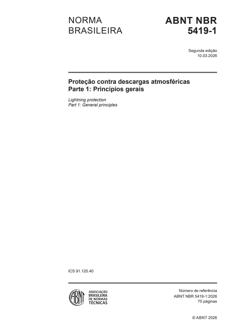 Capa NBR 5419:2026 — Parte 1: Princípios gerais